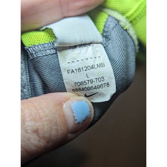 Nike Sports Bra Womens Large Yellow Compression Gym Training Running Outdoor Top - Picture 12 of 13